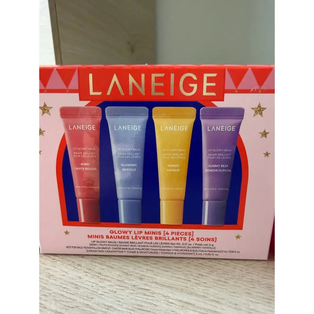 LANEIGE Lip Glowy Balm Bundle Berry Sweet Candy + 4pc Mini Set